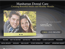 Tablet Screenshot of manhattandentalw79.com
